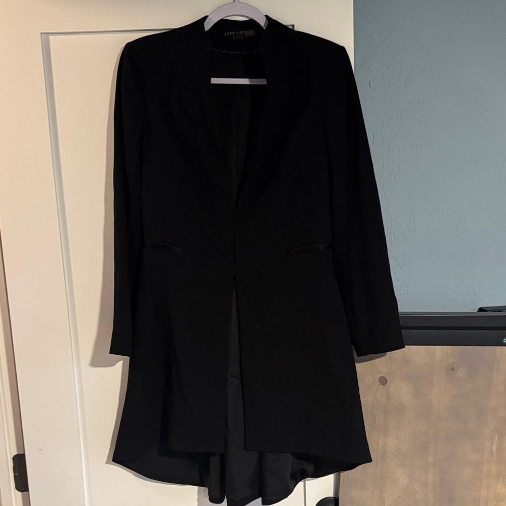 Black Women's Long Blazer Jacket